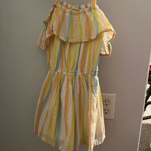 Pastel rainbow stripe dress